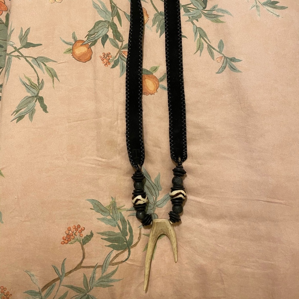 Twine and Twig Antler Necklace